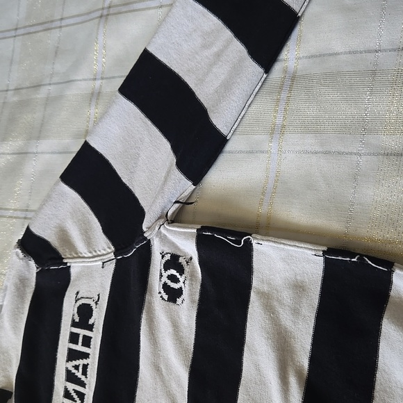 Black & White Striped Collared Sweater - Picture 9 of 11